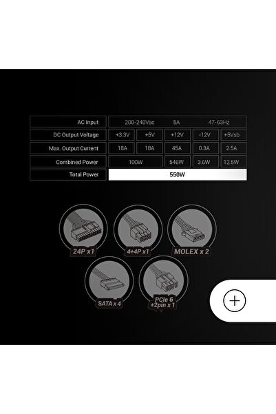 MARS GAMİNG Sursă de alimentare AeroCool Tacens Mars MPB550SI 550W 80Plus Bronze