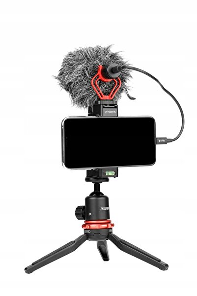 BOYA Cablu Jack 3.5mm - Apple Lightning BY-K1 20cm Negru
