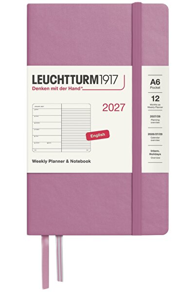 NO BRAND Agendă săptămânală cu caiet A6, planificator 2027 Leuchtturm1917