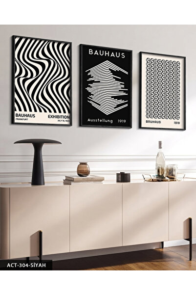 Evinemoda Bauhaus 3-dijelna slika u drvenom okviru ACT