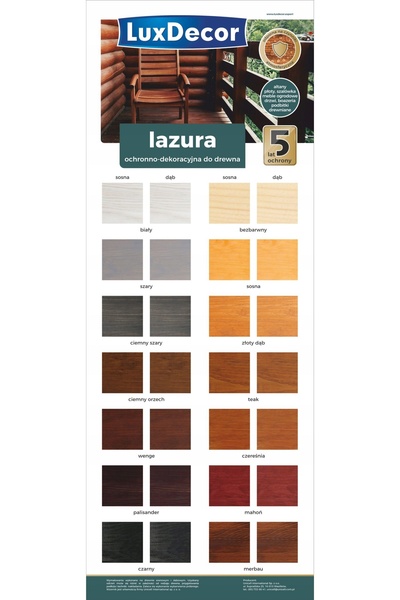 luxdecor Vopsea decorativă din lemn, ocrionizată, 4,5L, Wenge, pentru grădină...
