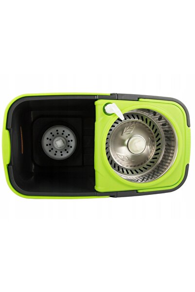 NO BRAND Set găleată cu mop rotativ cu rotație 360 și dozator, 2 lavete din m...