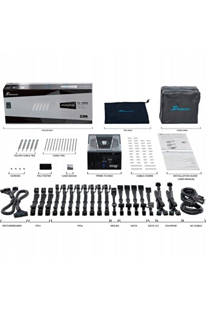 Seasonic PRIME ATX 3.0 TX-1600 80PLUS TITANIUM 1600W Sursă de alimentare