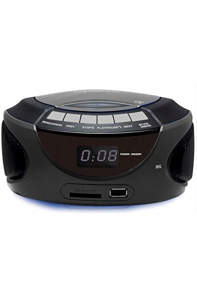 NO BRAND KENI – radio portabil CD/MP3 cu Bluetooth, negru, cu USB și SD, alim...