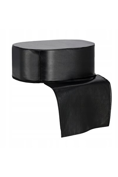 NO BRAND Scaun pentru copii pentru scaun de coafură, puf negru pentru salon d...