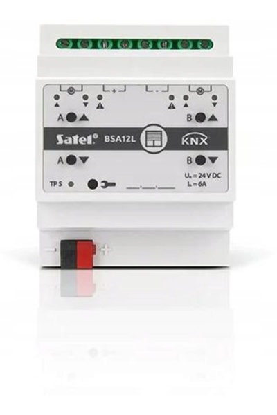 SATEL Actuator KNX cu 2 canale 24V CC pentru jaluzele KNX-BSA12L