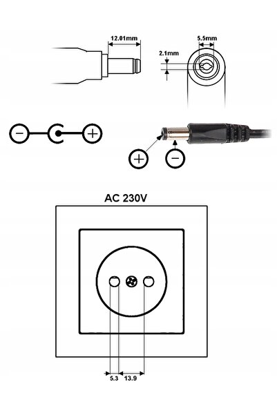 NO BRAND Sursă de alimentare 12V CC 1.5A stabilizată 12V CC 1500mA