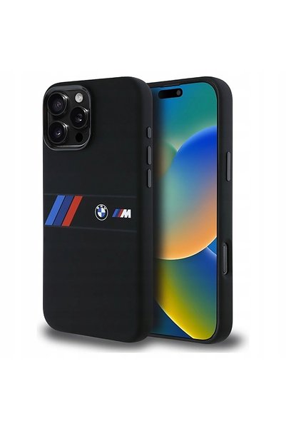 BMW BMHMP16X23SAXK pentru iPhone 16 Pro Max 6.9 " negru carcasă rigidă Sil