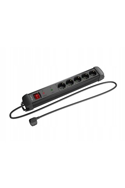 Lanberg Prelungitor SP1 cu 5 prize Schuko 230V, cablu de 3m, negru