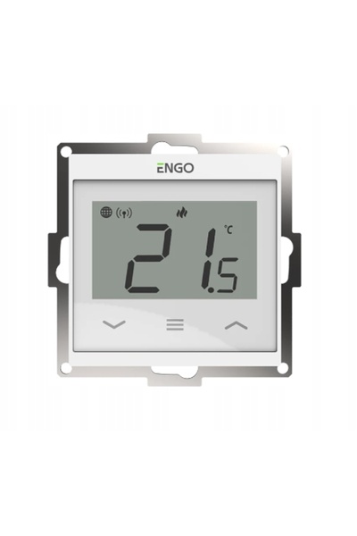 NO BRAND Engo E55-W Termostat de perete încastrat pentru montare în cadru, ALB