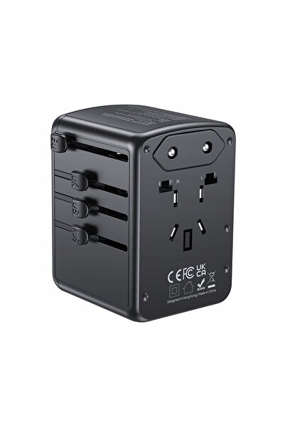 NO BRAND ADAPTOR DE CĂLĂTORIE UNIVERSAL EU, UK, AU, US, ÎNCĂRCĂTOR USB PD3.0,...
