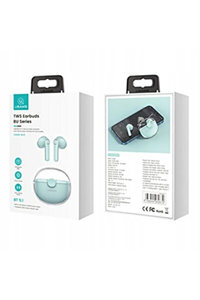 Usams Căști wireless Bluetooth 5.1 TWS seria BU verde/verde BHU