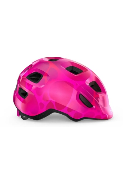 MET Cască de bicicletă pentru copii Hooray inimi roz lucioase 46-52 cm (XS)