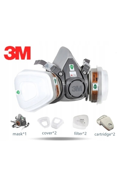 3M 6200 mască de protecție pentru vopsit, mască de gaze, 7 bucăți