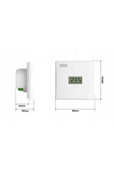 NO BRAND Controlerul de temperatură pentru încăperi T-1.1Z, alimentare 230 V ...