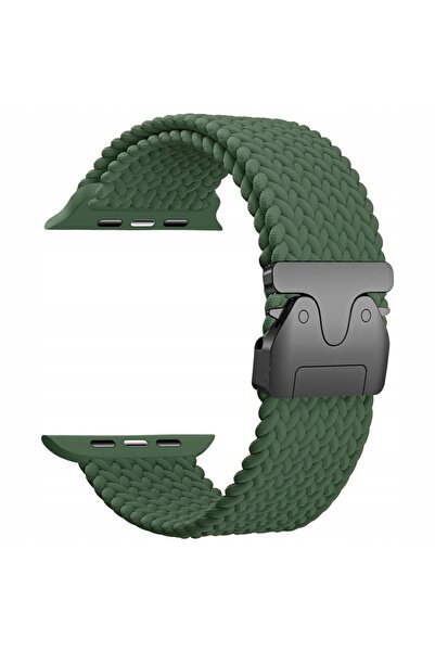 NO BRAND Curea Beline din nailon țesut tip parașută pentru Apple Watch 38/40/...
