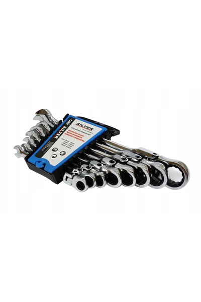 SilverTools Set de chei cu clichet pentru piulițe plate 8-22 8EL