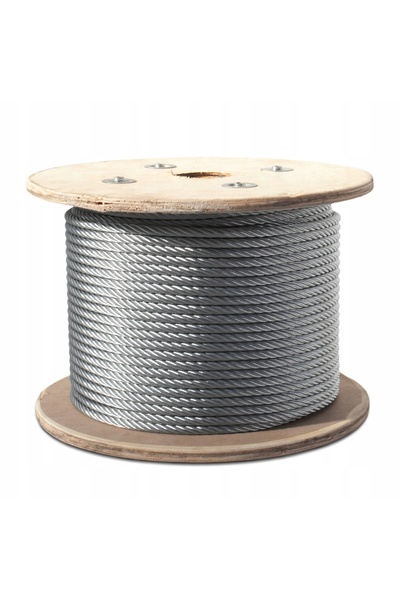 NO BRAND Sârmă de oțel 11mm, 6x37 fire, zincată, 10m, pentru construcții.