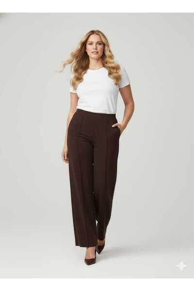 BKMODA276 Kadın Büyük Beden Land Pantolon