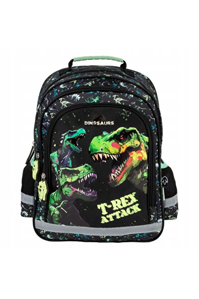 NO BRAND Rucsac școlar DINOZAUR T-REX pentru băieți, clasele 1-3, 4710