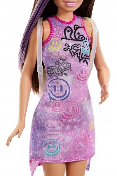 Barbie FAMILIA LALKA ȘI PRIETENII LALKA SKIPPER cu rochie mov JBF41