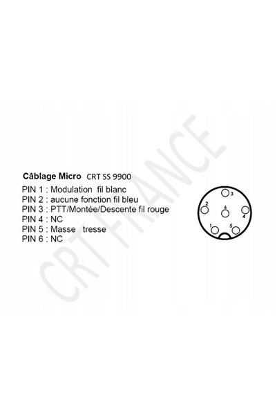 NO BRAND Microfon original pentru CRT 9900 și AnyTone AT-6666, Team Ham Mobil...