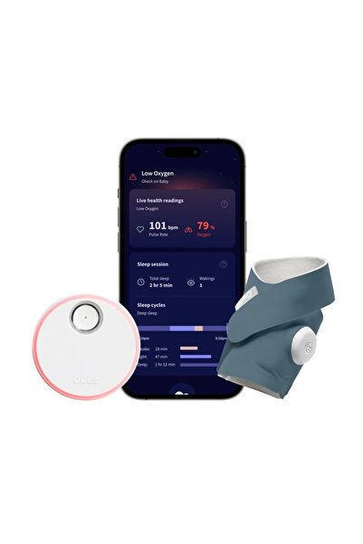 NO BRAND Monitor de bebeluși OWLET Dream Sock Monitor de respirație Albastru ...