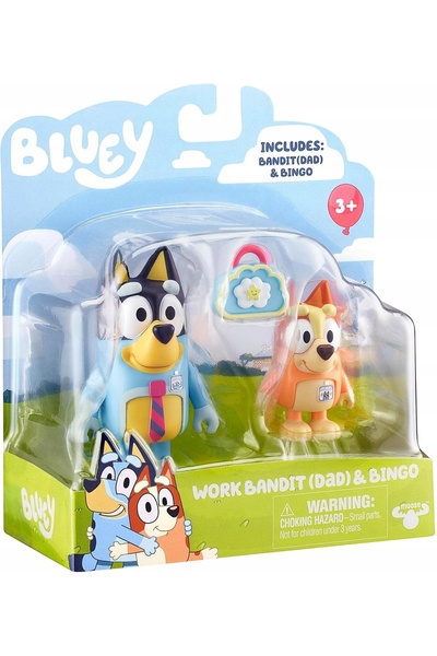 bluey SET DE FIGURINE BANDIT BINGO CU CĂRȚI DE JOC, CADOU PENTRU COPII