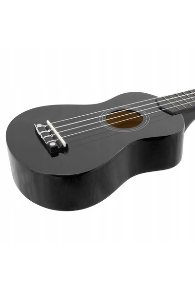 NO BRAND UKULELE SOPRANO NEGRU ACCESORII MUZICALE CORZI DE REZERVĂ PLECTRU HUSĂ