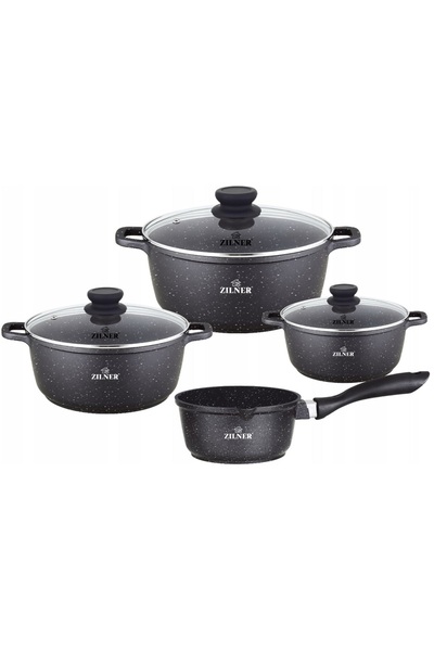 ZILNER SET DE VASE DE GĂTIT DIN MARMURĂ, SET DE OALE, PENTRU INDUCȚIE