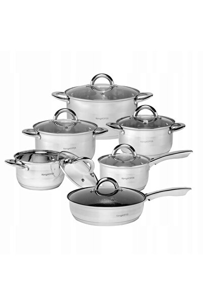 Konighoffer Set de vase Rondel, capac pentru oală, INDUCȚIE, Gaz, Faro 12 el