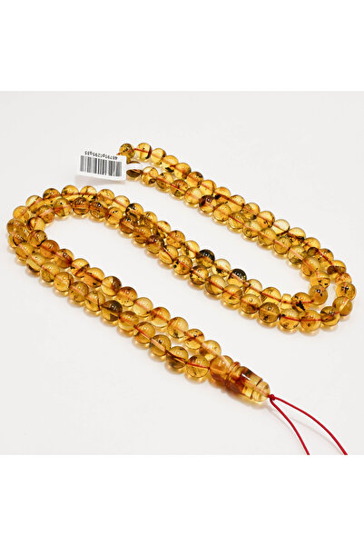 Generic Brand Natural Baltic Amber Hashari Rosary – 97 Beads 8.5mm Round Pray...