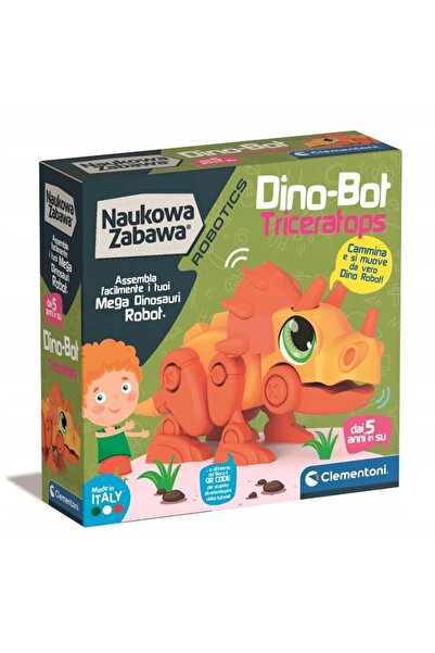 CLEMENTONI Distracție științifică DINO-BOT TRICERATOPS: construiește-ți propr...