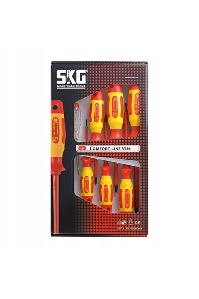 NO BRAND Set șurubelnițe SKG VDE 7 piese + tester de tensiune 6560/4