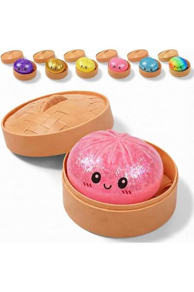OEM Jucarie interactiva, Bun Squishy copii, Glitter Dumpling, design cute, mu...