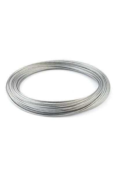 NO BRAND Sârmă de oțel 1mm, 1x7 fire, OC, zincată, 200m, metal rigid