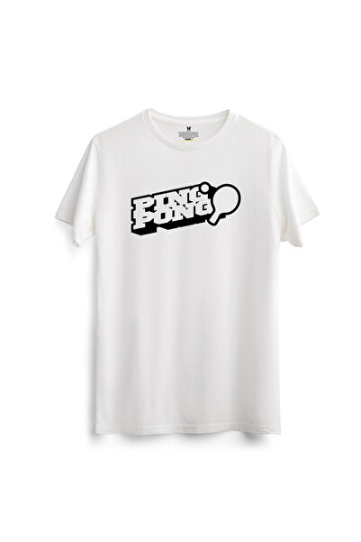 hakuof Table Tennis Printed Cotton T-Shirt Table Tennis T-Shirt