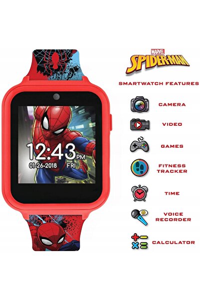 NO BRAND Ceas electronic LCD pentru copii Spider-Man + Jocuri + Cameră foto