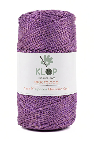 KLOP 2 Mm Simli 200 Gr Polyester Macrame Ipi - 190 M No:4 Supla Ip ve Çanta İ...