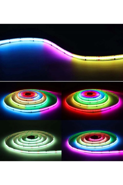 NO BRAND Bandă LED COB RGBCCT 24V 840d 26W/m Magic Pixel Adresabilă WS2805 di...