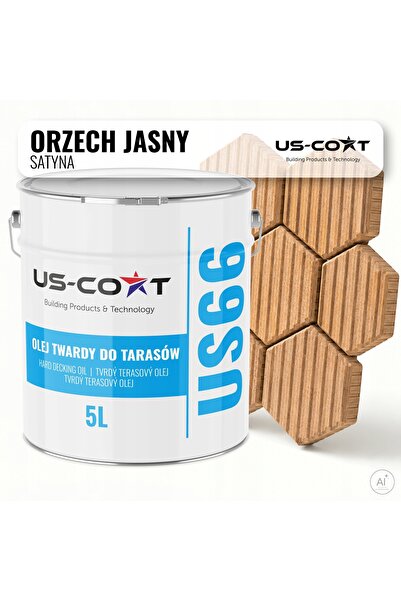 NO BRAND Ulei pentru lemn, pentru terase, nuc deschis, 5L, dur, colorat, deco...