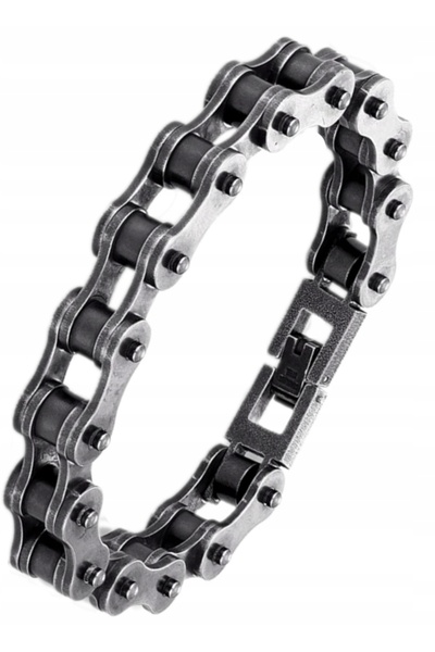NO BRAND Brățară bărbătească tip lanț de motocicletă 15MM 21,5CM + Cutie