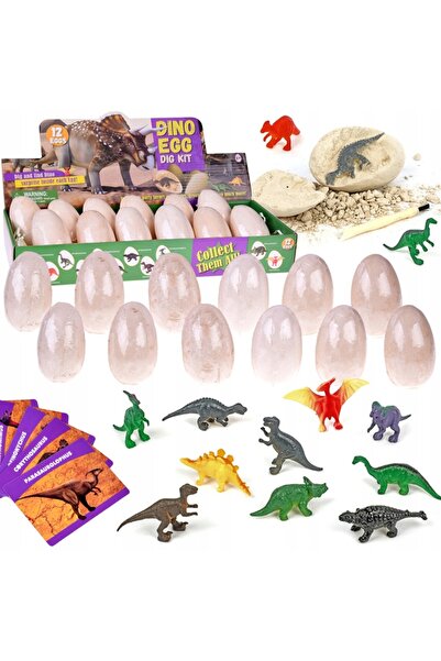 Jokomisiada Kit arheologic 12 ouă mari + carduri Descoperă lumea dinozaurilor...