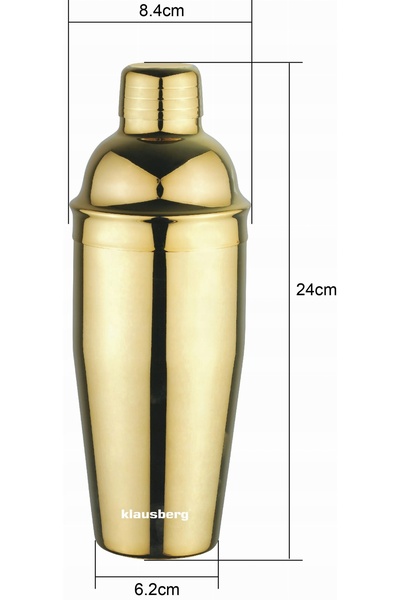 Klausberg Shaker profesional pentru cocktailuri 750ml OȚEL AURIT