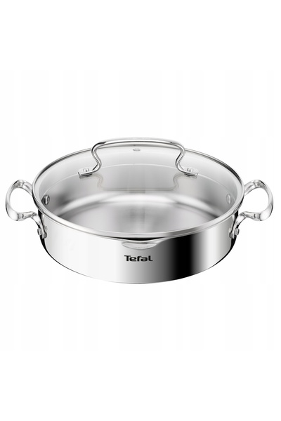 TEFAL Set oale Duetto+ cu capac G719S855 din oțel inoxidabil pentru inducție 8el