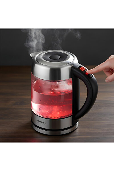 NO BRAND Fierbător electric din sticlă cu control al temperaturii 2200W BERDS...