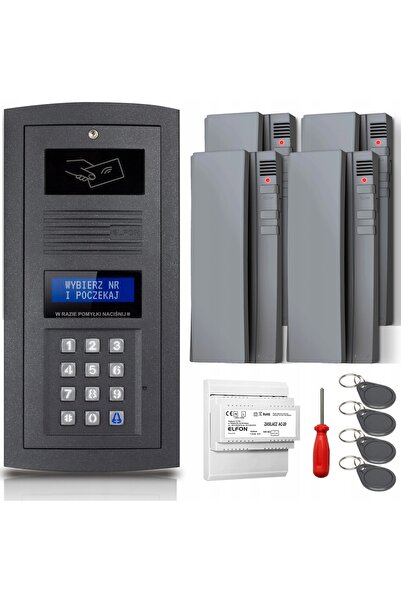 Elfon Set interfon digital OP-255R-G, unitate de intrare montată la suprafață...