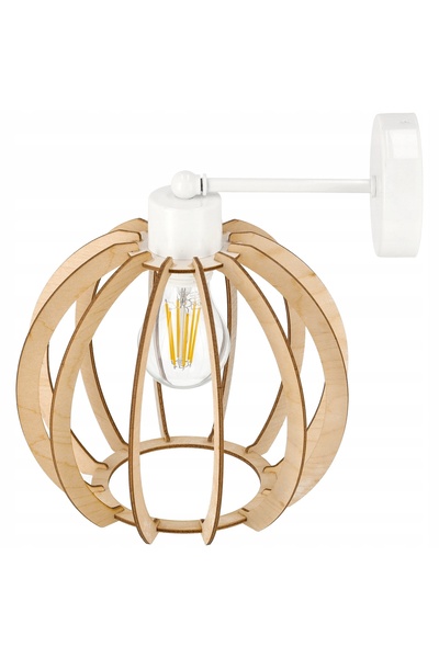 NO BRAND Lampă de citit LED, montată pe perete, din lemn, lampă de noptieră, ...