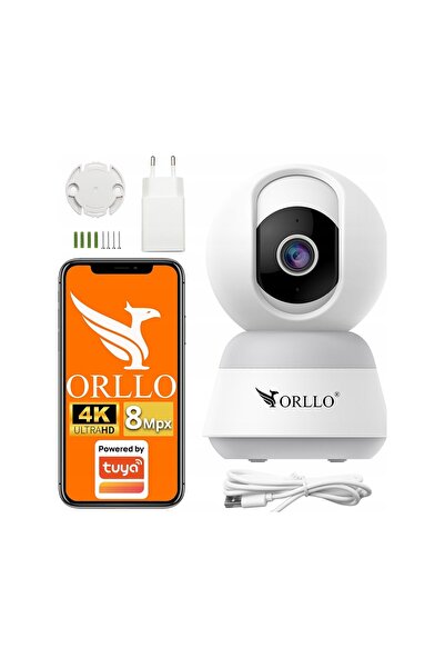 Orllo Cameră IP WiFi TW1 8MP 4K de interior rotativă cu microfon și difuzor