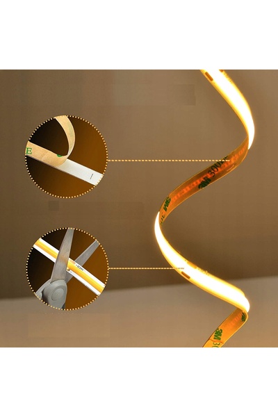 NO BRAND Bandă LED 4.8W/1m 12V, Rolă de 50m, 240W SMD 2835, Pentru iluminat m...